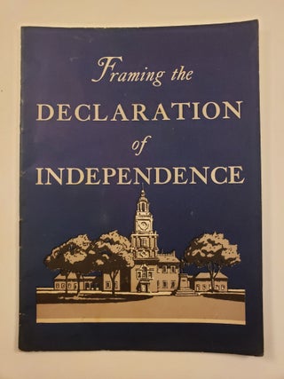 Item #18801 Framing the Declaration of Independence. John Hancock Booklets