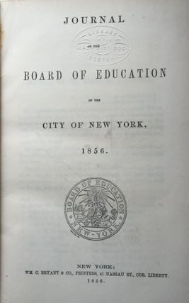 Journal of the Board of Education of the City of New York, 1856