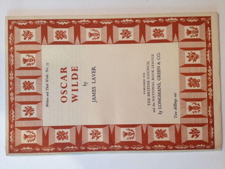Item #20522 Oscar Wilde. Writers and their Work: No. 53. James Sutherland.