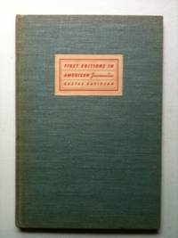 Item #21640 First Editions In American Juvenilia And Problems In Their Identification. Gustav...