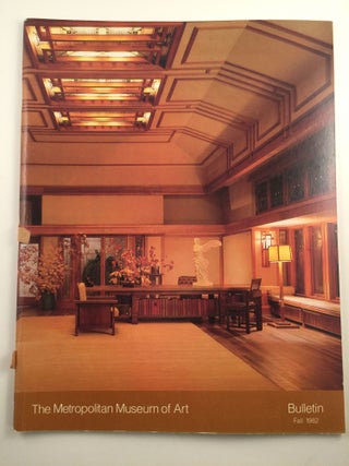 Item #22985 The Metropolitan Museum of Art Bulletin Fall 1982 Frank Lloyd Wright At the...