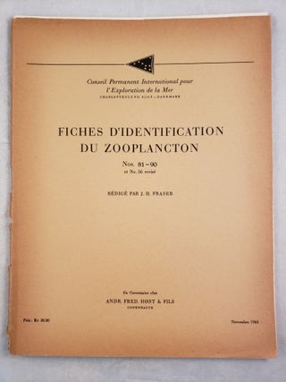 Item #25472 Fiches D'identification Du Zooplancton Nos. 81 - 90 et No. 36 revise. J. H. m redige...