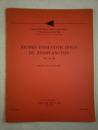 Item #25493 Fiches D'identification Du Zooplancton Nos. 71 - 80. J. H. et G. Thorson Fraser,...