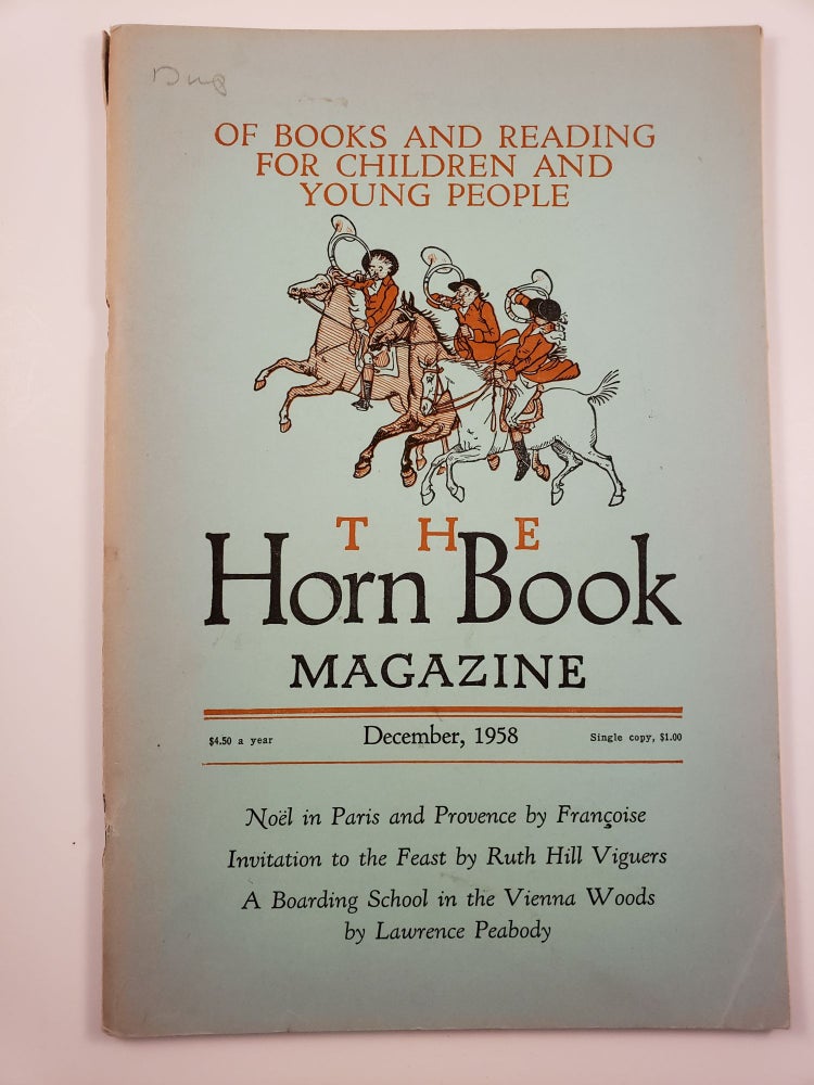 Item #25517 Horn Book Magazine. December,1958. Ruth Vigeurs.