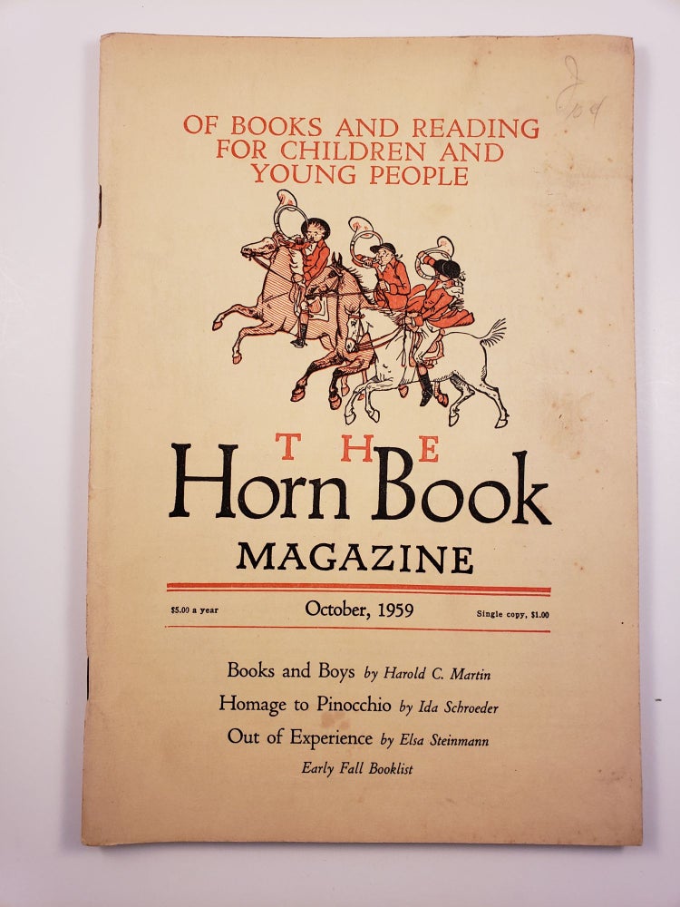 Item #25522 Horn Book Magazine. October,1959. Ruth Viguers.