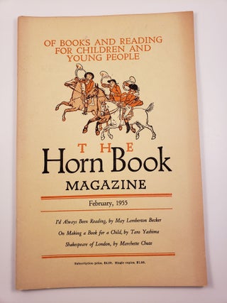 Item #25527 Horn Book Magazine. February, 1955. Jennie Lindquist