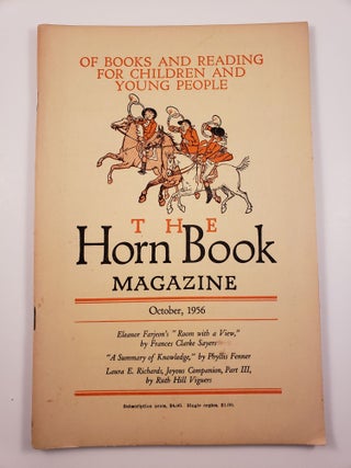 Item #25533 Horn Book Magazine. October, 1956. Jennie Lindquist