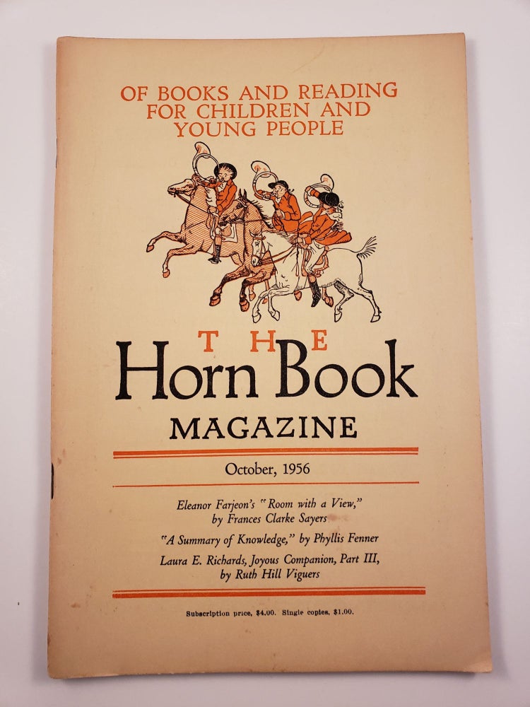 Item #25533 Horn Book Magazine. October, 1956. Jennie Lindquist.