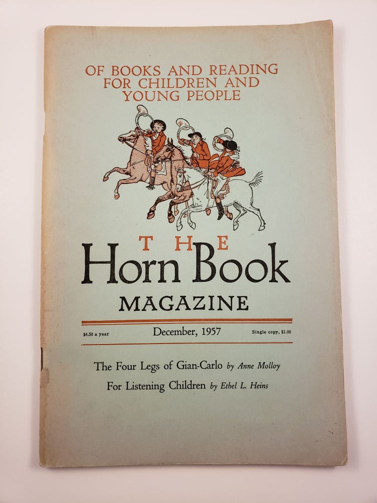 Item #25538 Horn Book Magazine. December,1957. Jennie Lindquist.