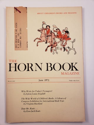 Item #25553 Horn Book Magazine. June, 1972. Paul Heins