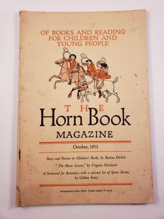 Item #25924 Horn Book Magazine. October 1952. Jennie Lindquist