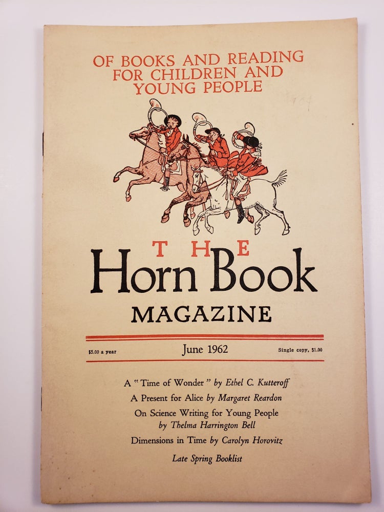 Item #25929 Horn Book Magazine. June 1962. Jennie Lindquist.