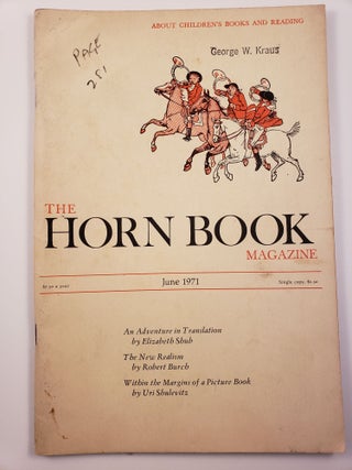 Item #26544 Horn Book Magazine. June, 1971. Paul Heins