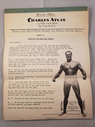 Item #26705 Health and Strength Course: Lesson 11 Exercises For Wrist and Fingers. Charles Atlas