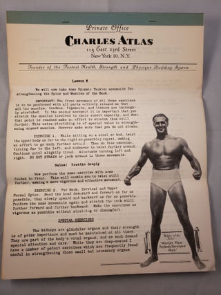 Item #26706 Health and Strength Course: Lesson 5 Exercises For The Spine and Muscles of the...