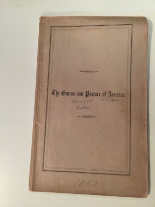 Item #27201 The Genius And Posture Of America An Oration Delivered Before The Citizens Of Boston,...