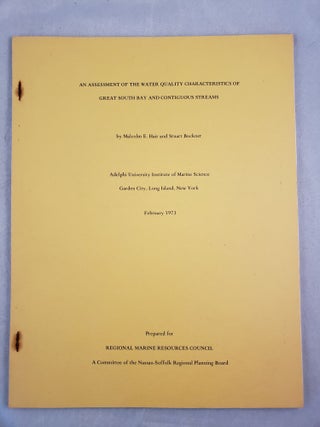 Item #27242 An Assessment Of The Water Quality Characteristics Of Great South Bay And Contaguous...