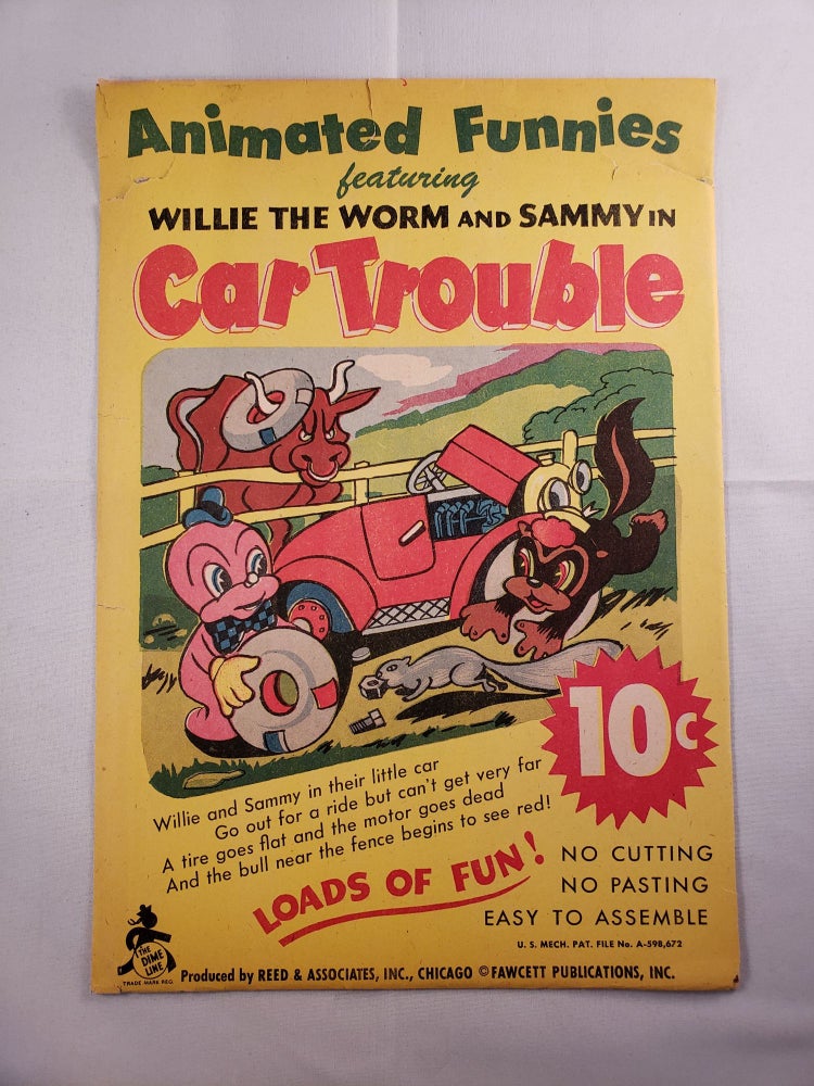 Item #27537 Animated Funnies Featuring Willie The Worm And Sammy In Car Trouble. N/A.