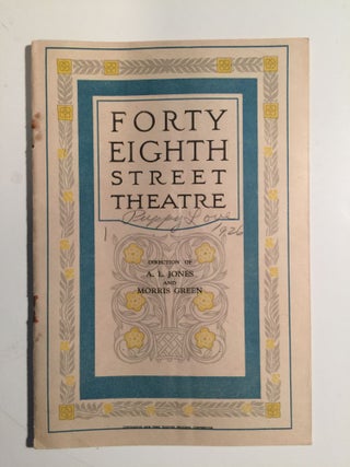 Item #27665 Forty Eighth Street Theatre, East Of Broadway “Puppy Love”. A. L. Jones, Morris...