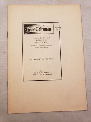 Item #27898 The Talisman, April, 1948. Charles Bow