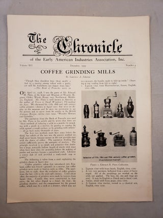 Item #28004 The Chronicle of the Early American Industries Association Volume XII Number 4 ...