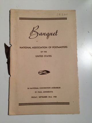 Item #28264 Program and menu for the Banquet of the National Association of Postmasters of the...
