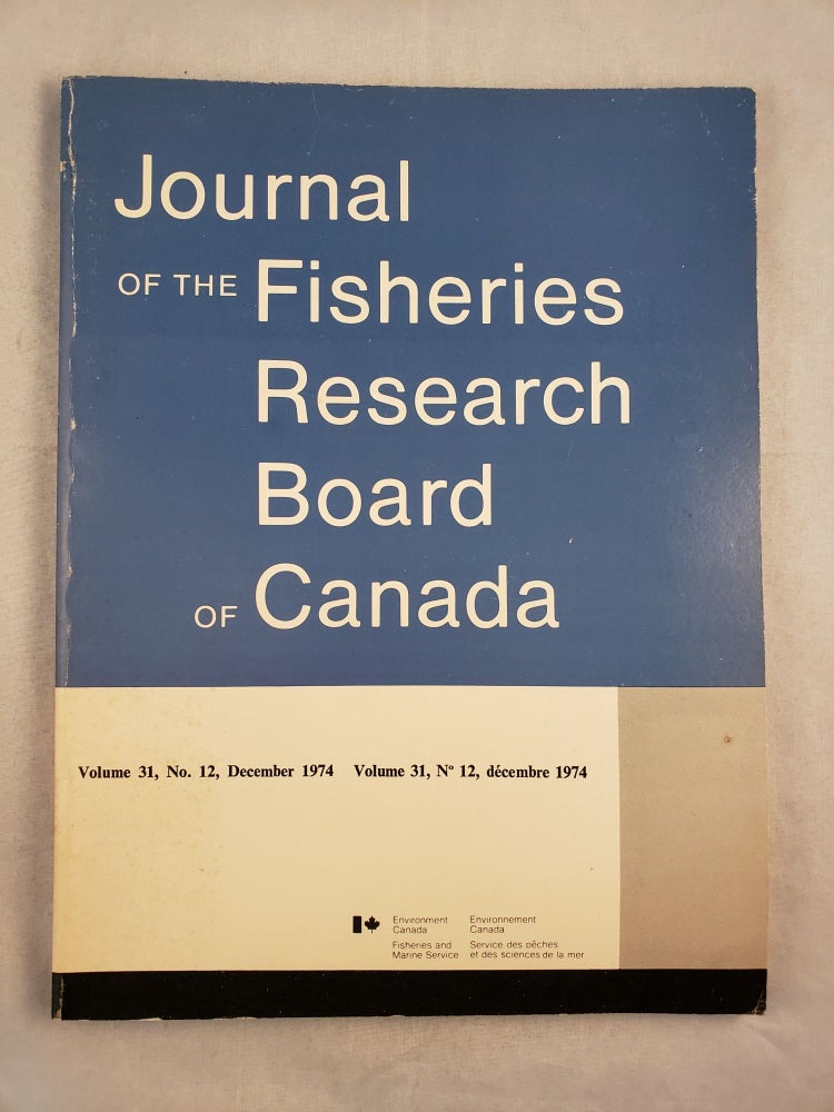 Item #28467 Journal of the Fisheries Research Board of Canada Vol 31 No. 12 December 1974. J. A. Stevenson.