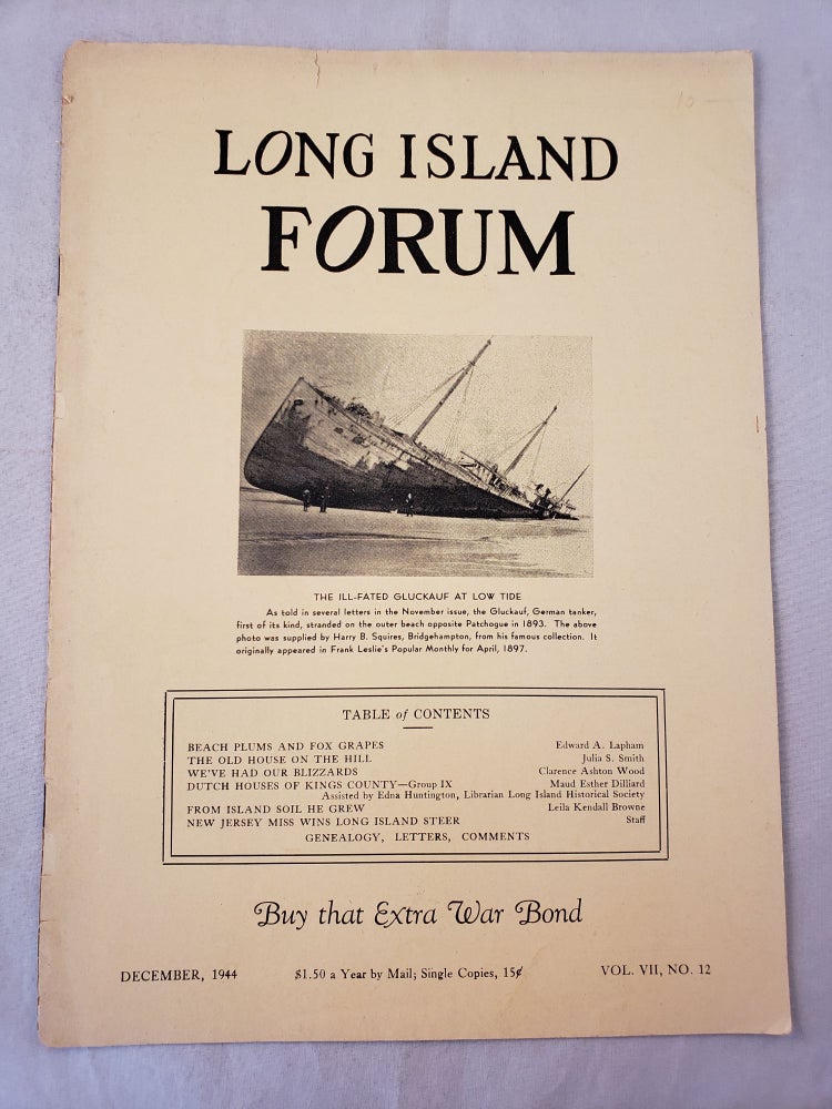 Item #28543 Long Island Forum Vol.VII, No.12, December 1944. Paul Bailey.