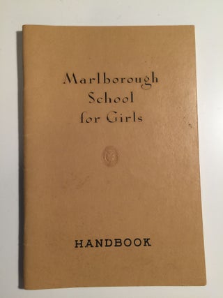Item #28563 Marlborough School for Girls Handbook. N/A
