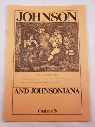 Item #28761 Catalogue 38 Johnson and Johnsoniana. J. Clarke-Hall Ltd