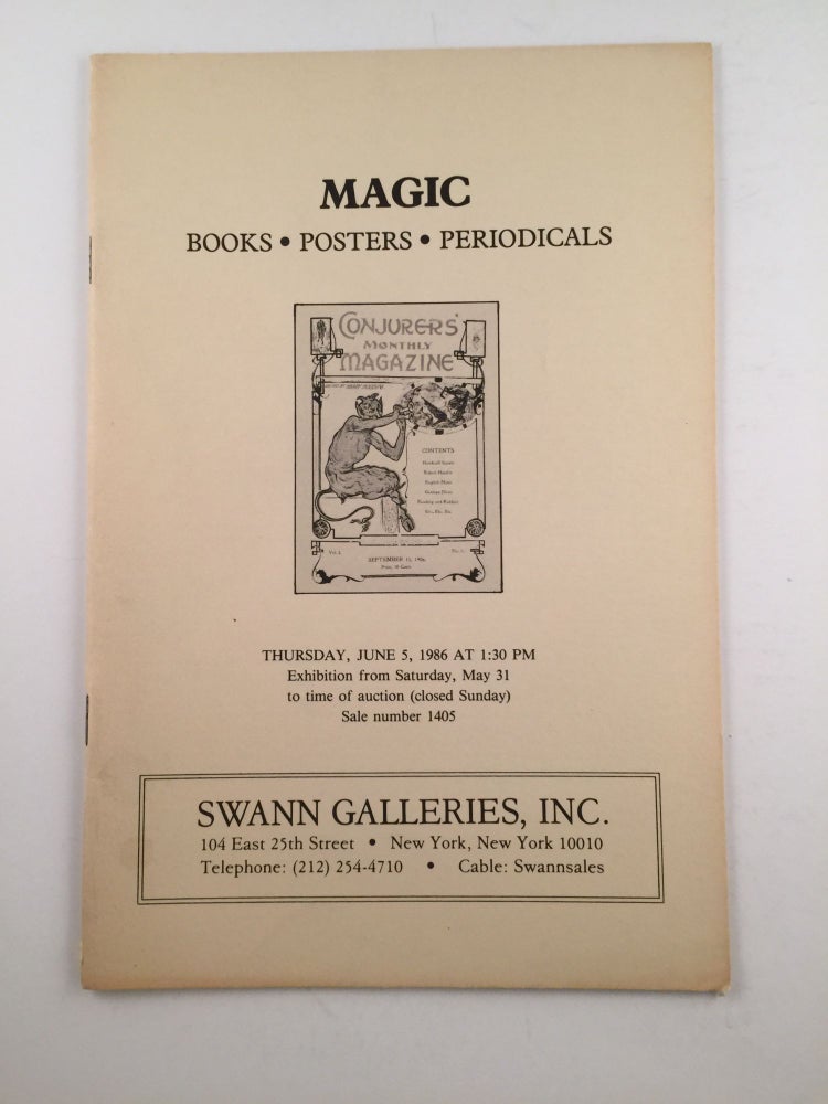 Item #29835 Magic Books Posters Periodicals - Swann Galleries, New York - June 5, 1986. Swann Galleries.