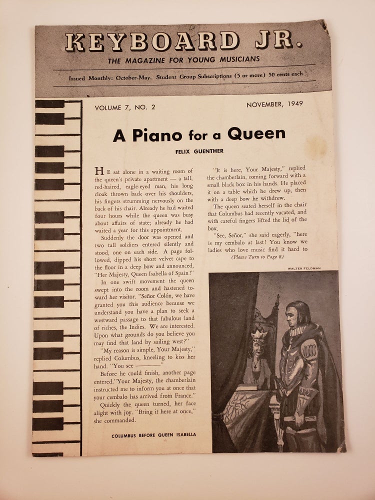 Item #30189 Keyboard Jr. The Magazine for Young Musicians, Volume 7, No. 2 November, 1949. Ian Mininberg.