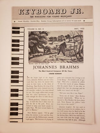 Item #30193 Keyboard Jr. The Magazine for Young Musicians, Volume 8, No. 8 May, 1950. Ian Mininberg