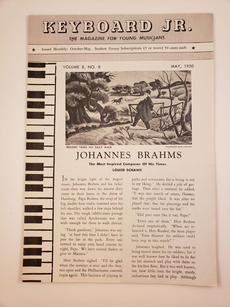 Item #30193 Keyboard Jr. The Magazine for Young Musicians, Volume 8, No. 8 May, 1950. Ian Mininberg.