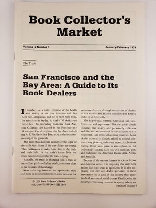 Item #30281 Book Collector's Market, Vol 4, No.1, January/February, 1979. Denis Carbonneau