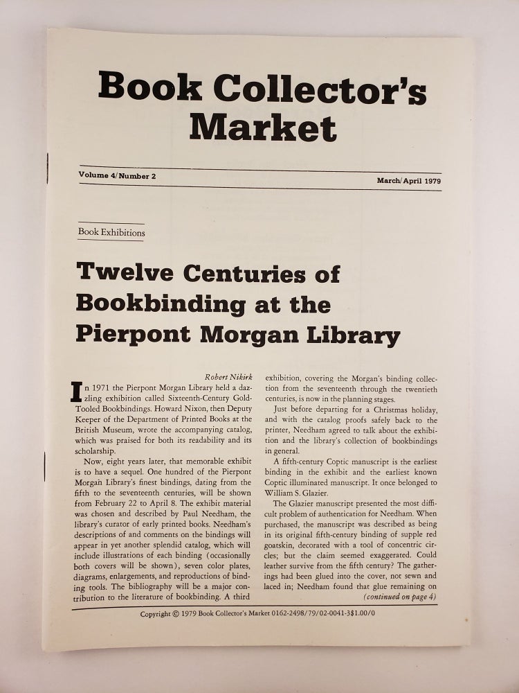 Item #30282 Book Collector's Market, Vol 4, No.2, March/April, 1979. Denis Carbonneau.