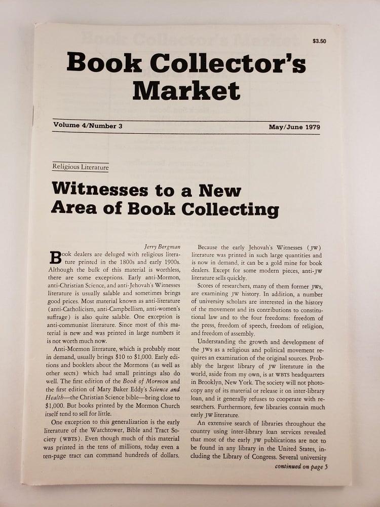 Item #30283 Book Collector's Market, Vol 4, No.3, May/June, 1979. Denis Carbonneau.