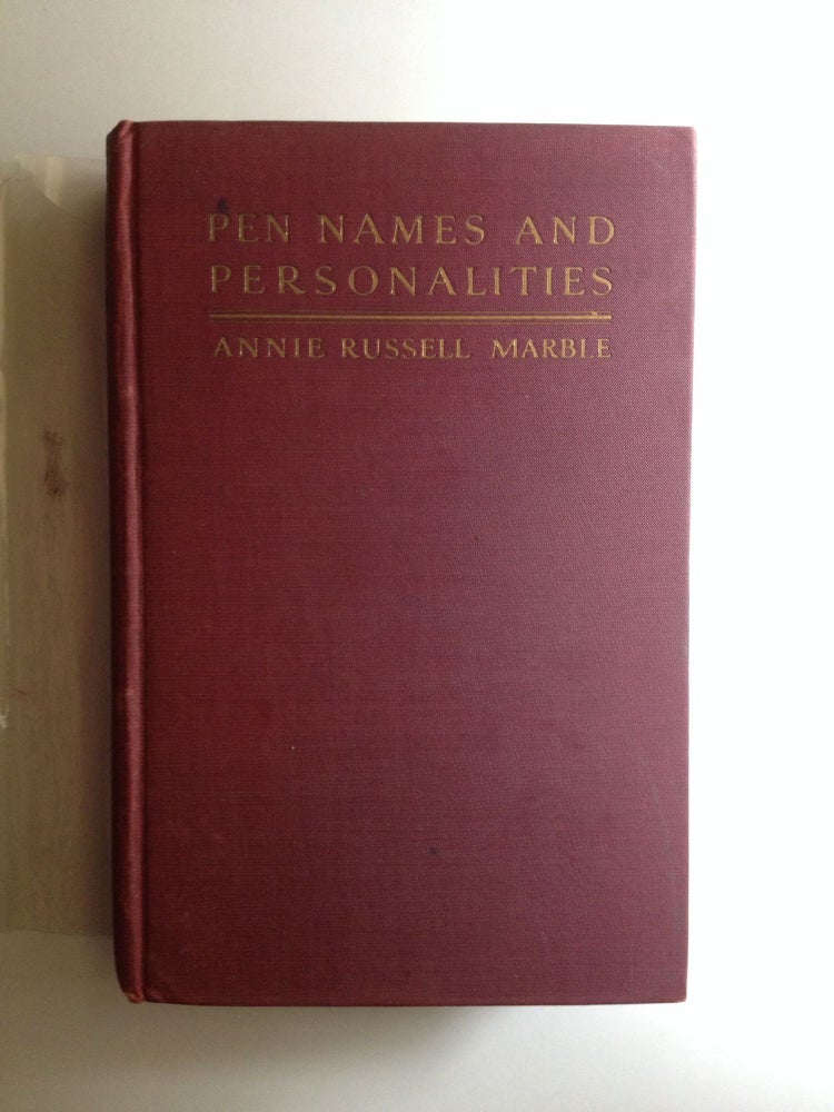 Item #30380 Pen Names and Personalities. Annie Russell Marble.