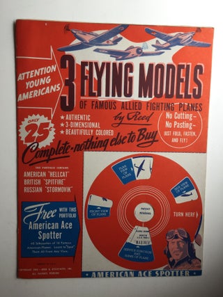 Item #30454 3 Flying Models of Famous Allied Fighting Planes Contains American Hellcat , British...