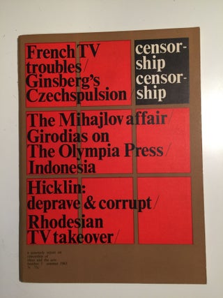 Item #30791 Censorship No. 3 Summer 1965 A Quarterly Report on Censorship of Ideas and the Arts....