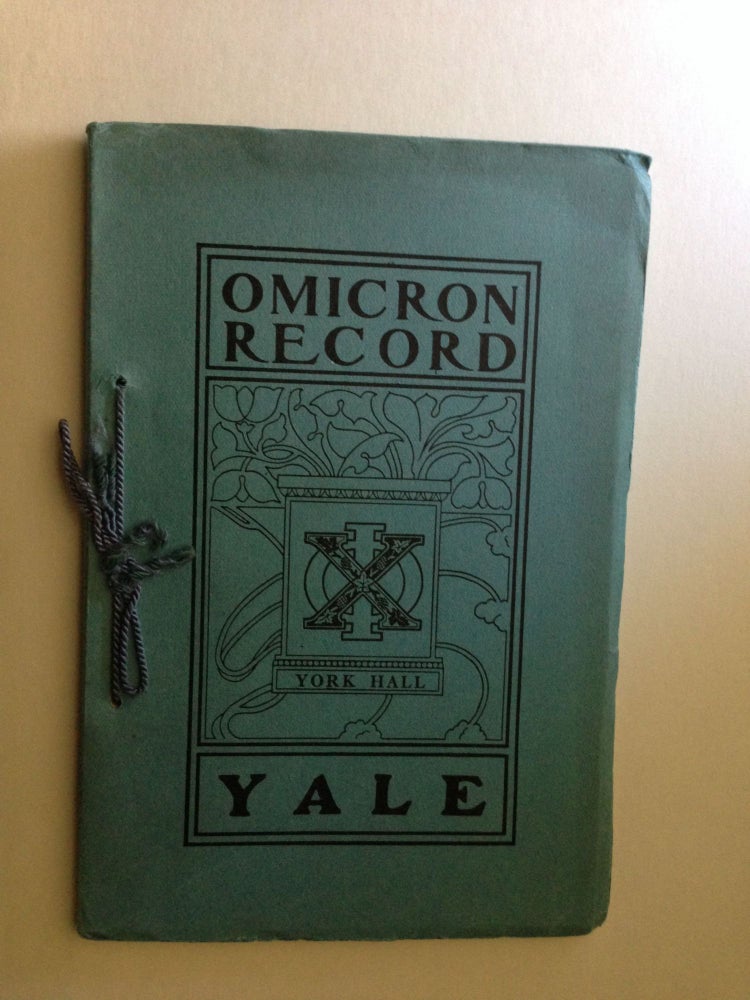 Item #30903 Omicron Record: 1909 - 25th Anniversary Class Of 1884 (Yale University). N/A.