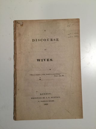 Item #30982 A Discourse on Wives. N/A