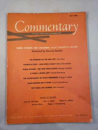 Item #31707 Commentary July 1966 Volume Forty-Two, Number One. Norman Podhoretz