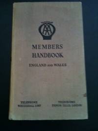 Item #32521 The Automobile Association Handbook England & Wales (Post War Edition). N/A