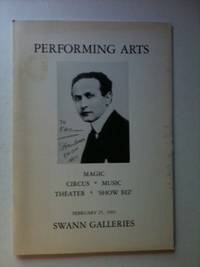 Item #33209 Performing Arts Magic Circus Music Theater Show Biz. 1993 Swann Galleries February 25th