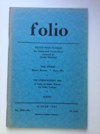 Item #34761 Folio Winter 1957 Vol. XXII1 - No. 1. Stanley Cooperman, Nelson J. Smith III