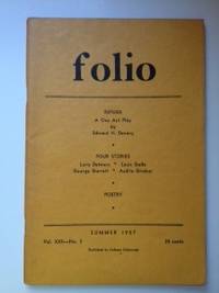 Item #34762 Folio Summer 1957 Vol. XXII - No. 3. Stanley Cooperman