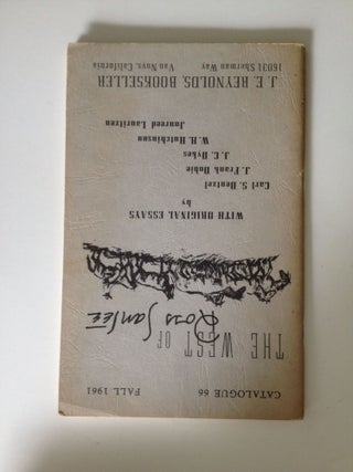Item #36579 The West of Ross Santee. Catalogue 66. Fall, 1961. With original essays by Carl S....