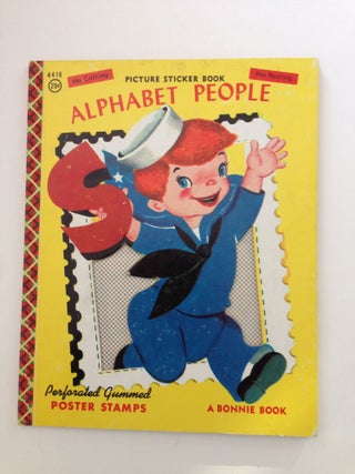 Item #37481 Alphabet People A Bonnie Book #4416 Picture Sticker Book. n/a