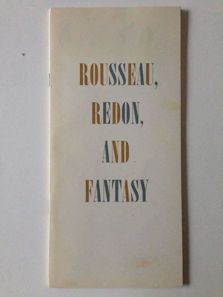 Item #37747 Rousseau, Redon, And Fantasy. Louise Averill Svendsen.